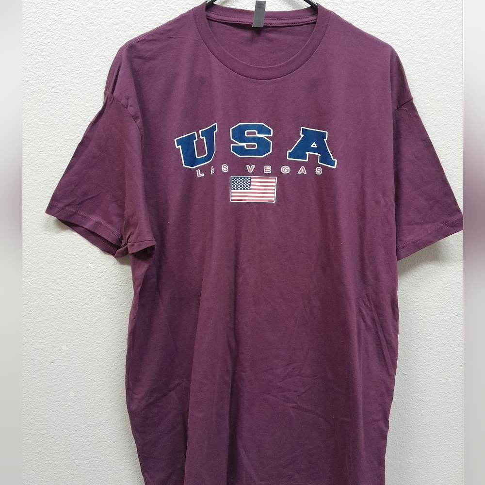 USA Las Vegas Maroon Men's T-Shirt NWT Size:XXL Unknown